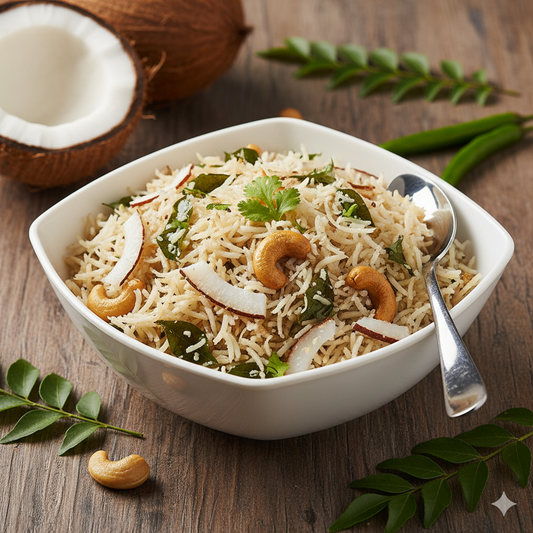 Coconut Basmati Rice Recipe | South Indian Rice Dish