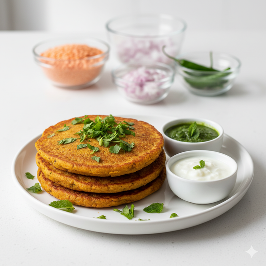 Healthy Red Lentil Pancakes – Gluten-Free Protein Breakfast