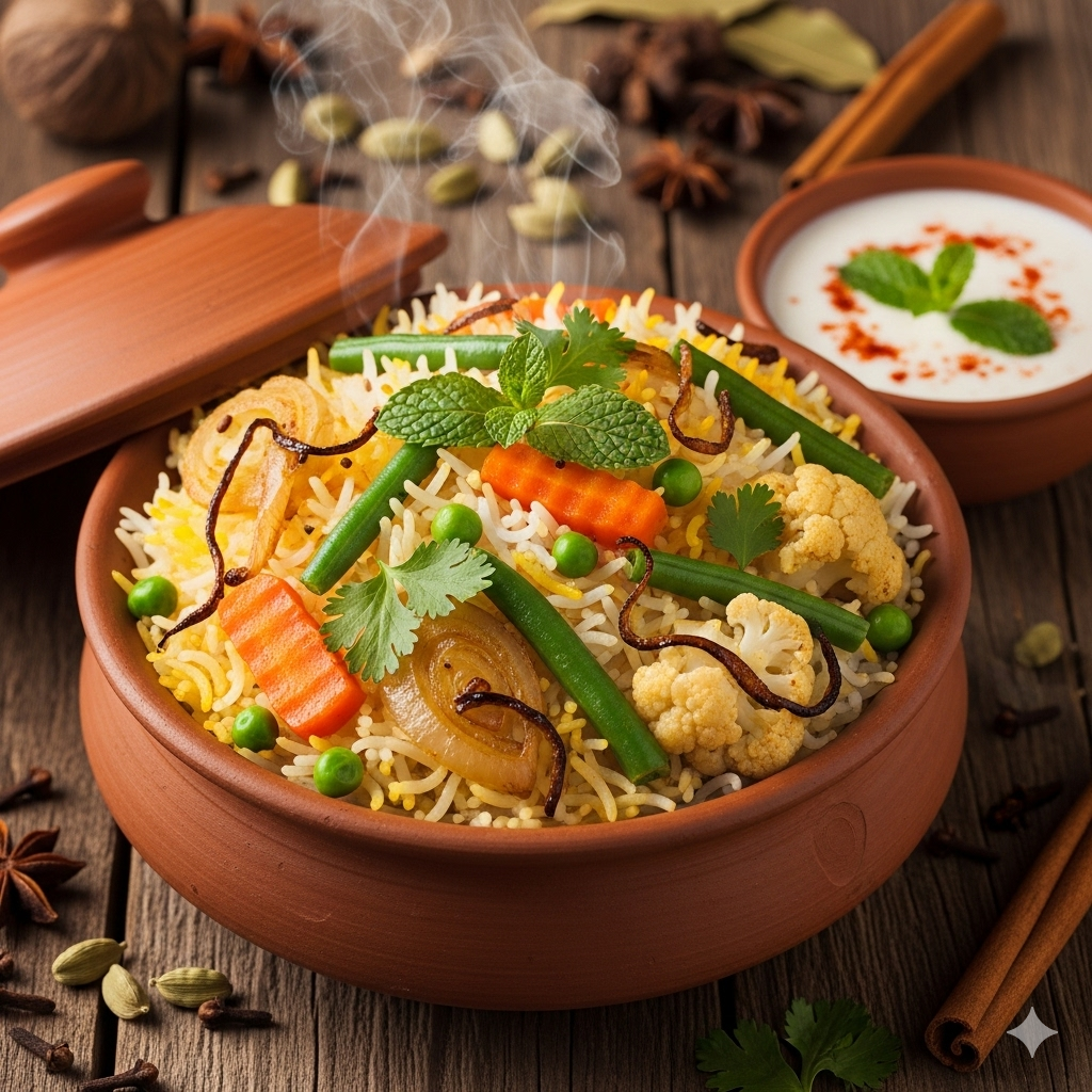 Vegetable Biryani Recipe | Healthy Basmati Rice Biryani – Haumea Earth