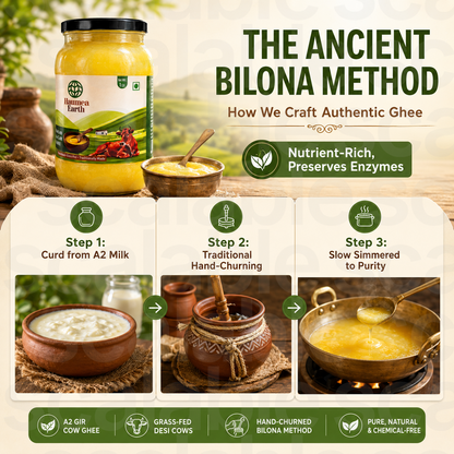 A2 Bilona Gir Cow Ghee – 1 Liter | Pure Hand-Churned Gir A2 Cow Ghee